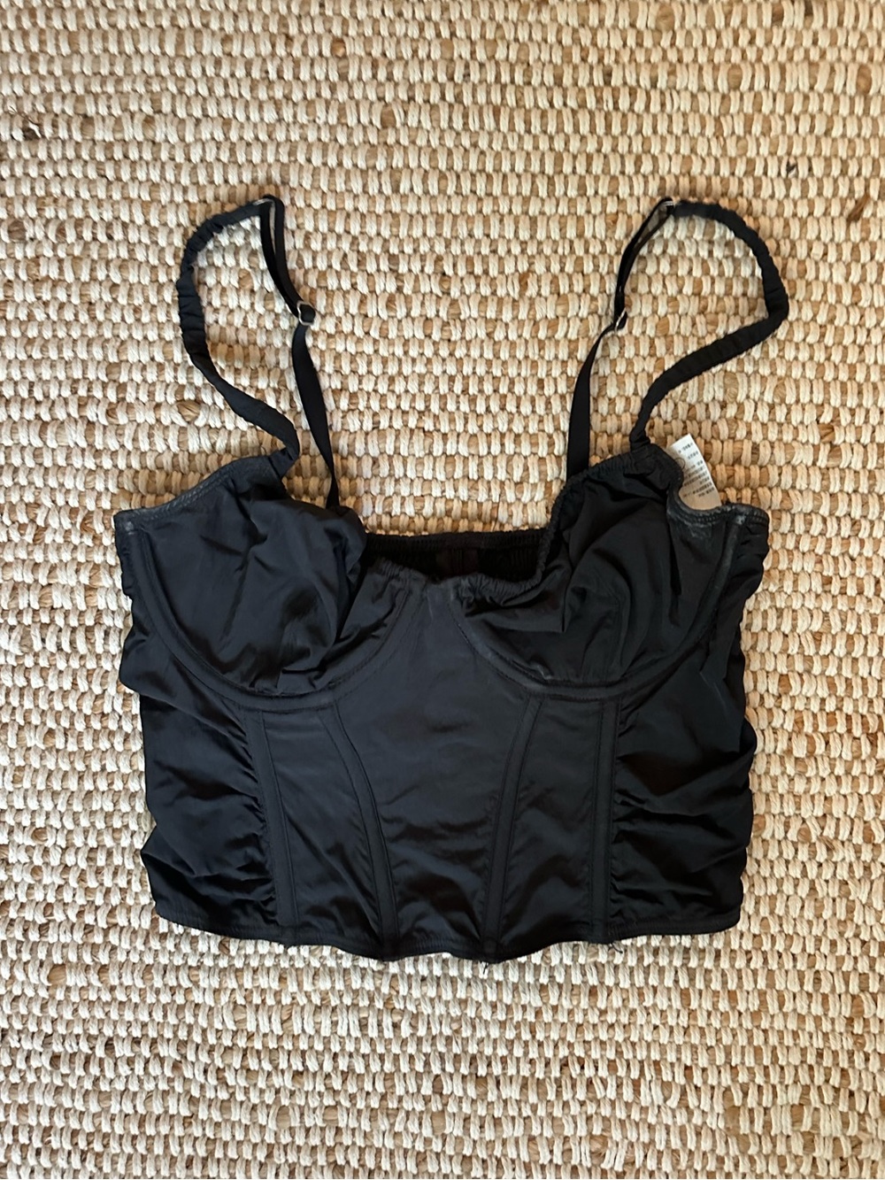 Black Bustier Crop Top